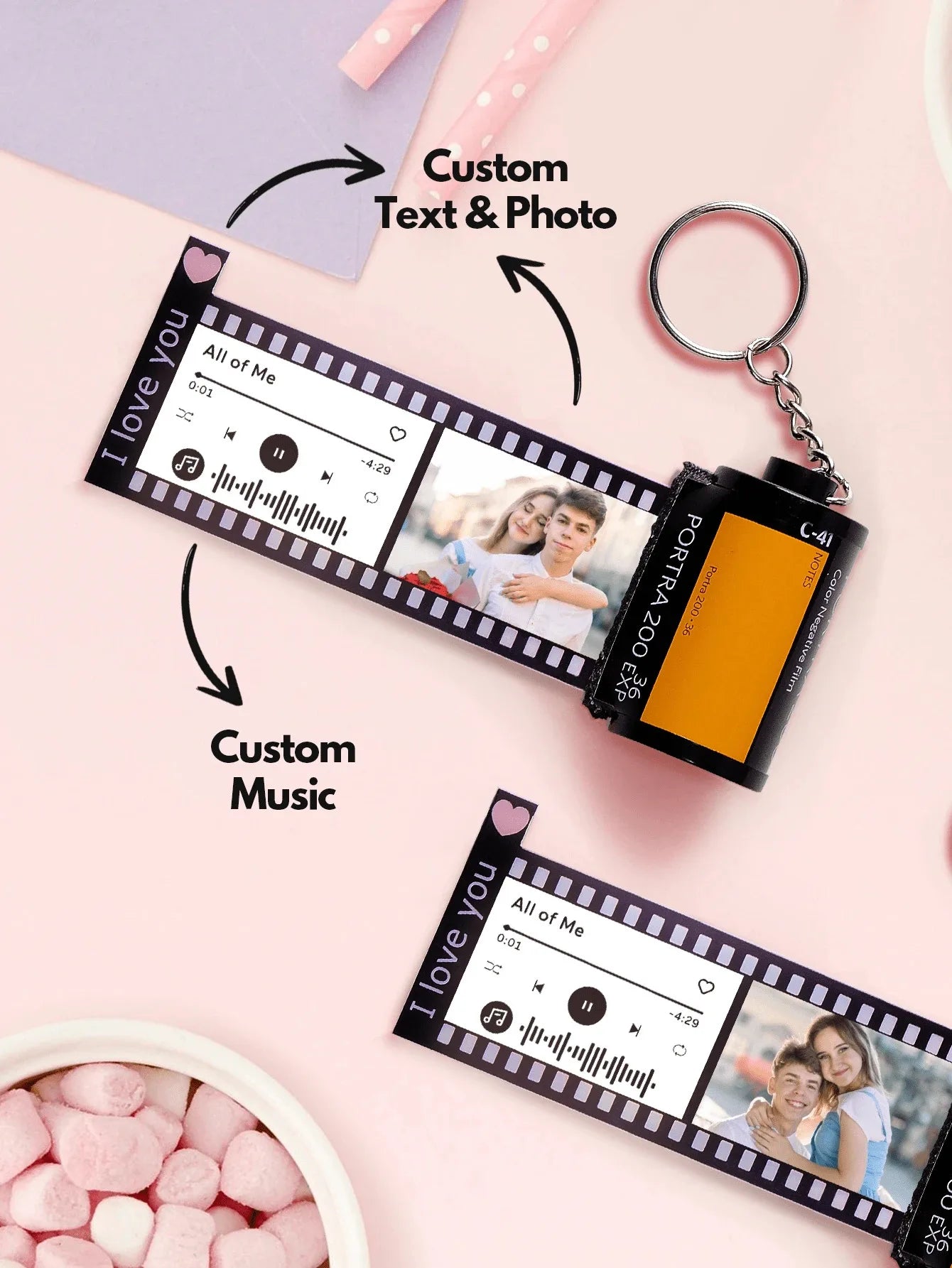 Personalized Film Roll Keychain