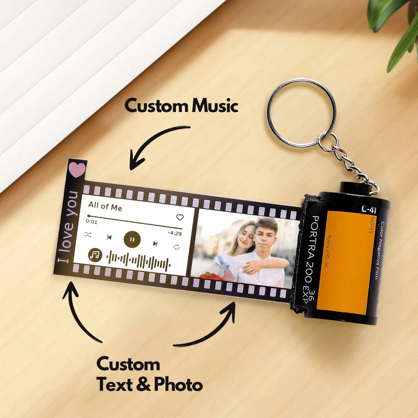 Personalized Film Roll Keychain