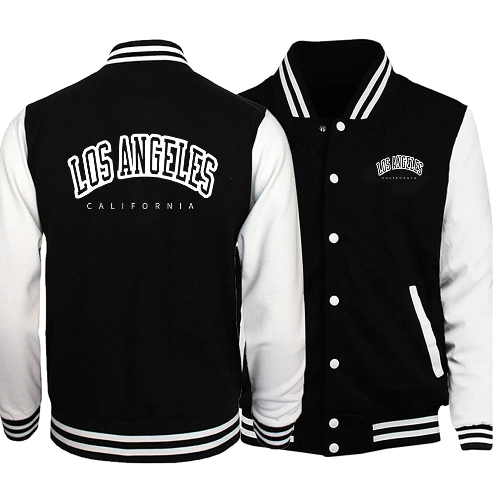 Los Angeles Retro Letter Baseball Jacket