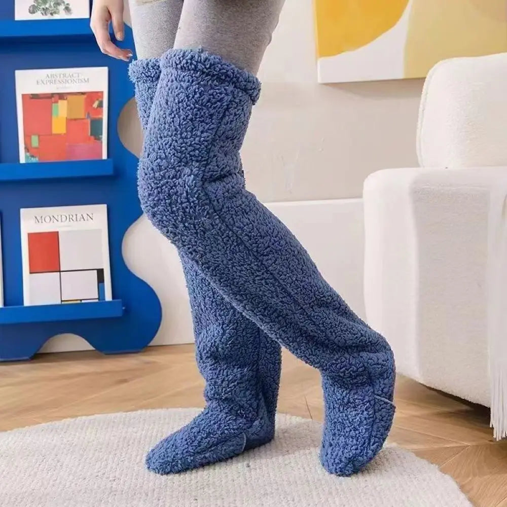 Fluffy Over-Knee Leg Warmers and Socks