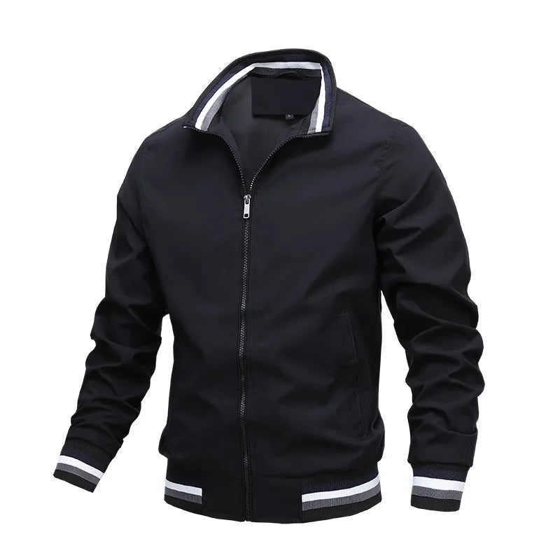 Men's Waterproof Stand Collar Zipper Jacket