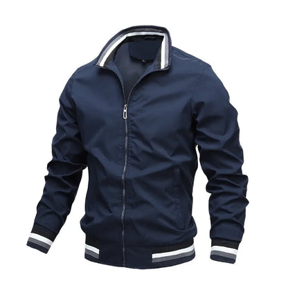 Men's Waterproof Stand Collar Zipper Jacket